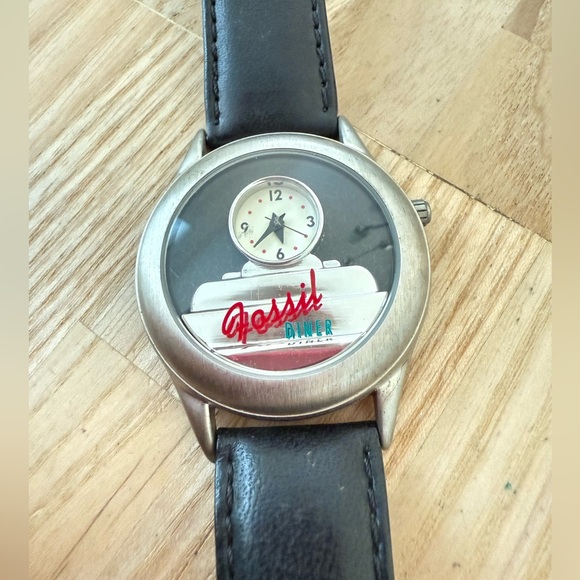 Vintage retro Fossil Roadtrip collection Diner watch NEW BATTERY